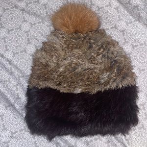 Real Rabbit fox fur hat